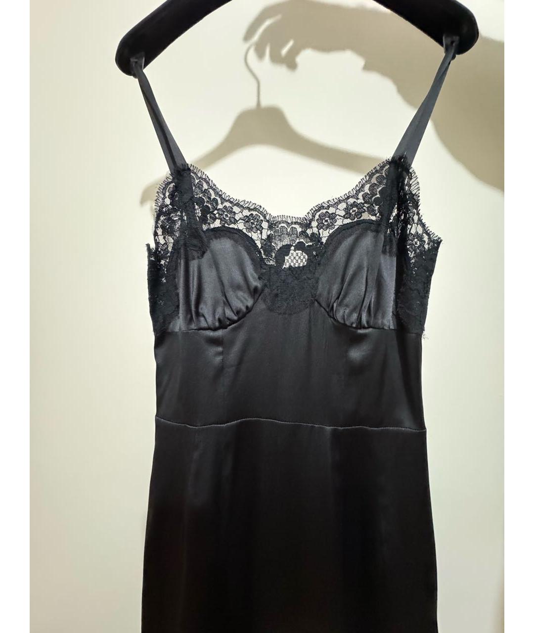 DOLCE&GABBANA Черное кружевное вечернее платье, фото 3