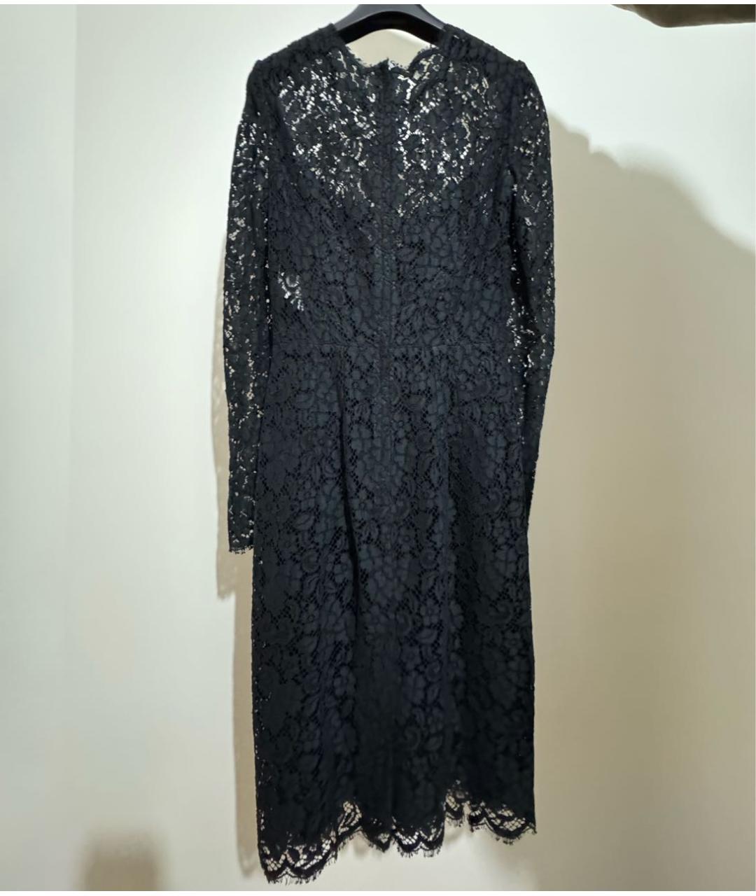 DOLCE&GABBANA Черное кружевное вечернее платье, фото 5