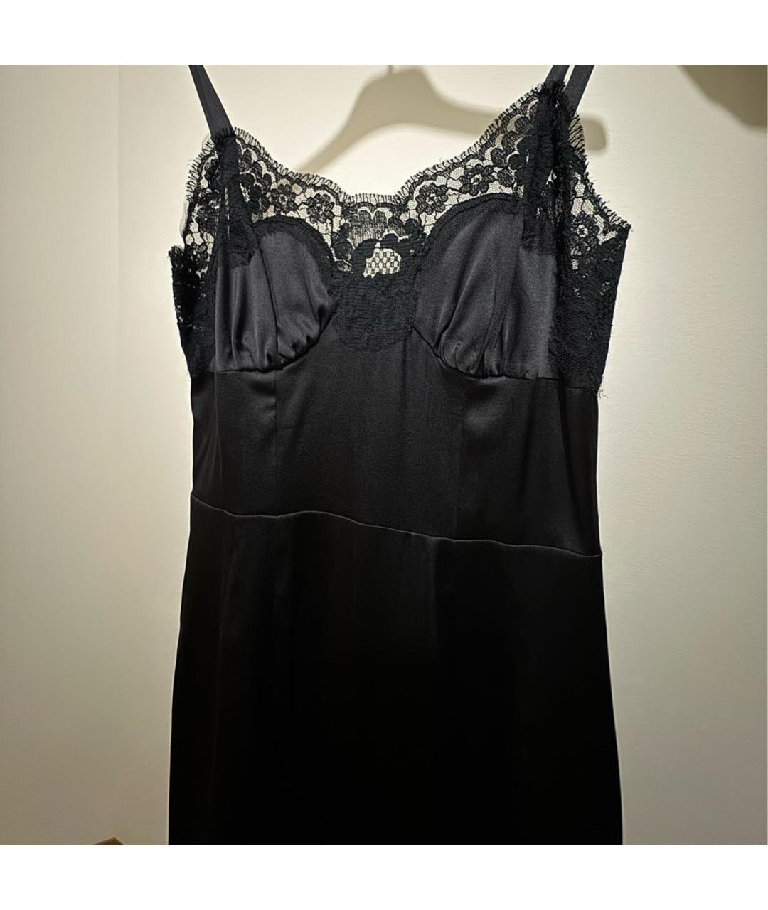 DOLCE&GABBANA Черное кружевное вечернее платье, фото 4