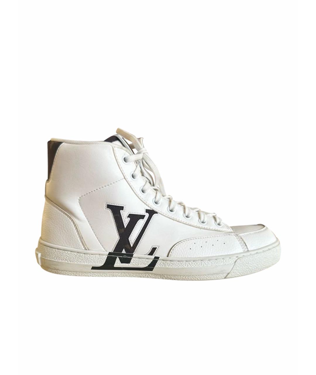 LOUIS VUITTON Белые кожаные кроссовки, фото 1