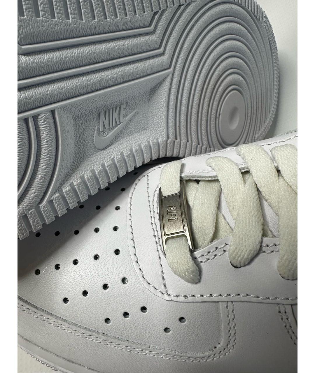 NIKE Белые кожаные низкие кроссовки / кеды, фото 6