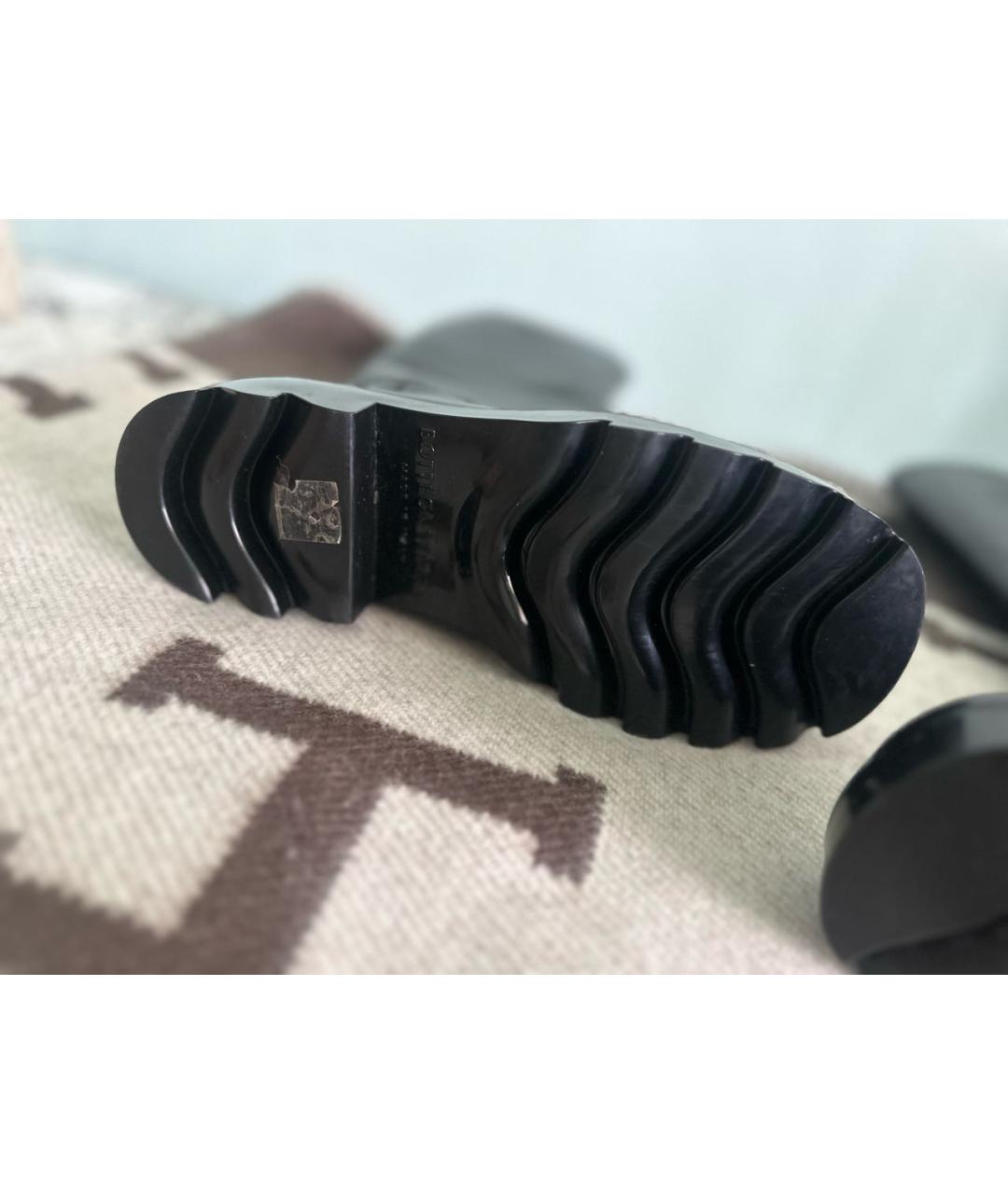 BOTTEGA VENETA Черные кожаные сапоги, фото 5