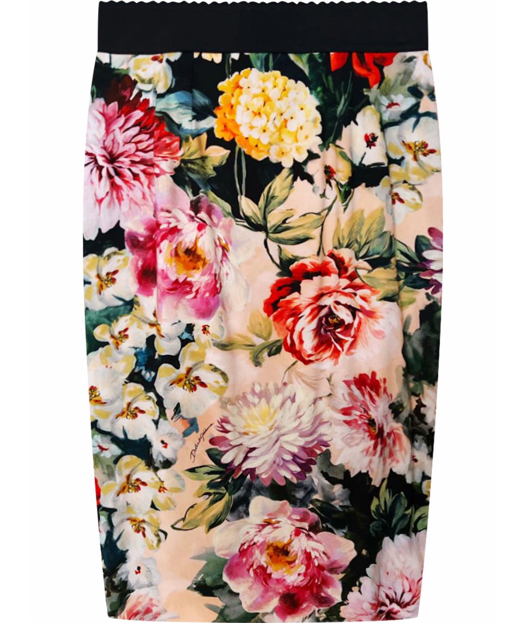 DOLCE&GABBANA Мульти вискозная юбка миди, фото 1