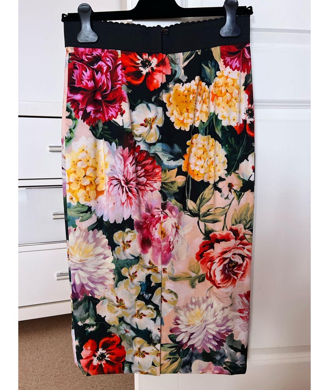 DOLCE&GABBANA Мульти вискозная юбка миди, фото 2