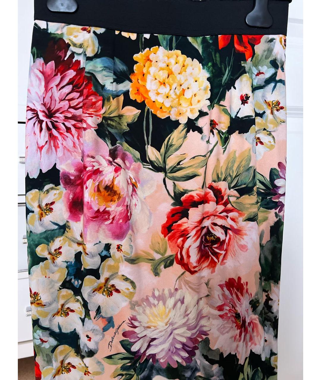 DOLCE&GABBANA Мульти вискозная юбка миди, фото 3