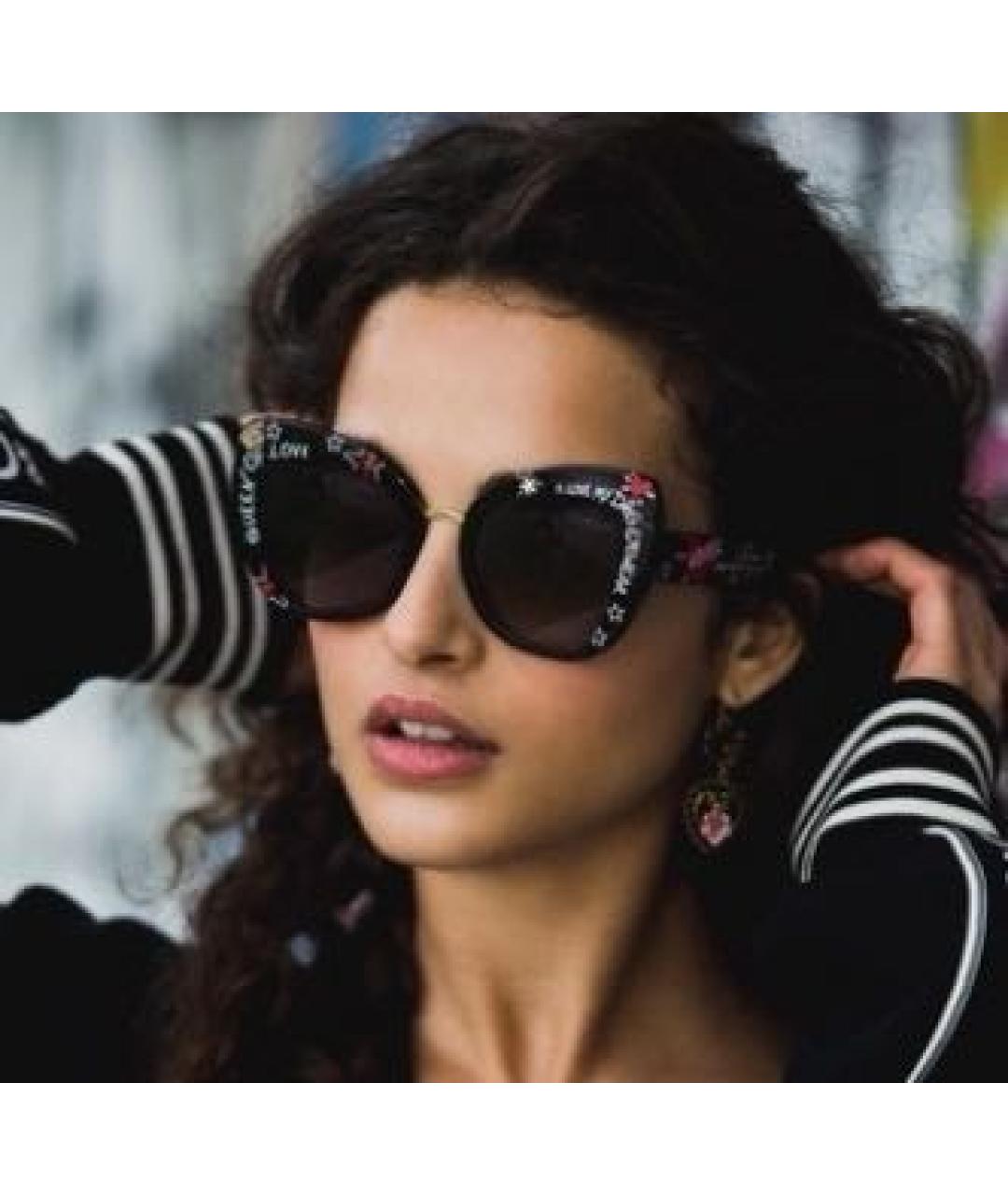 DOLCE&GABBANA Черные солнцезащитные очки, фото 2