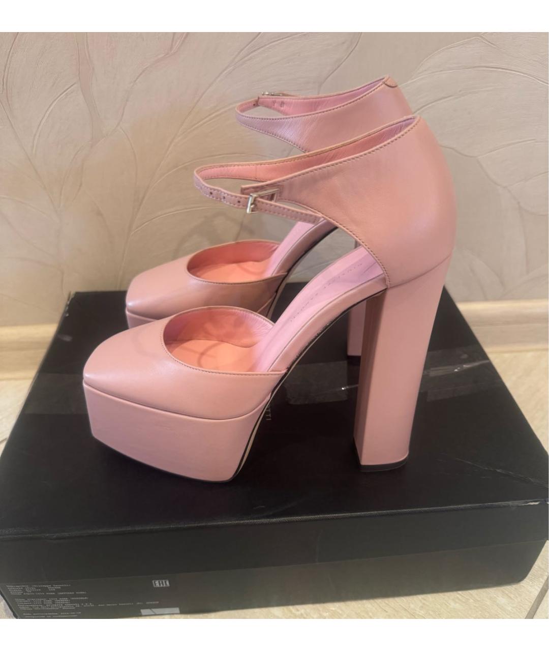 GIUSEPPE ZANOTTI DESIGN Розовые кожаные туфли, фото 7