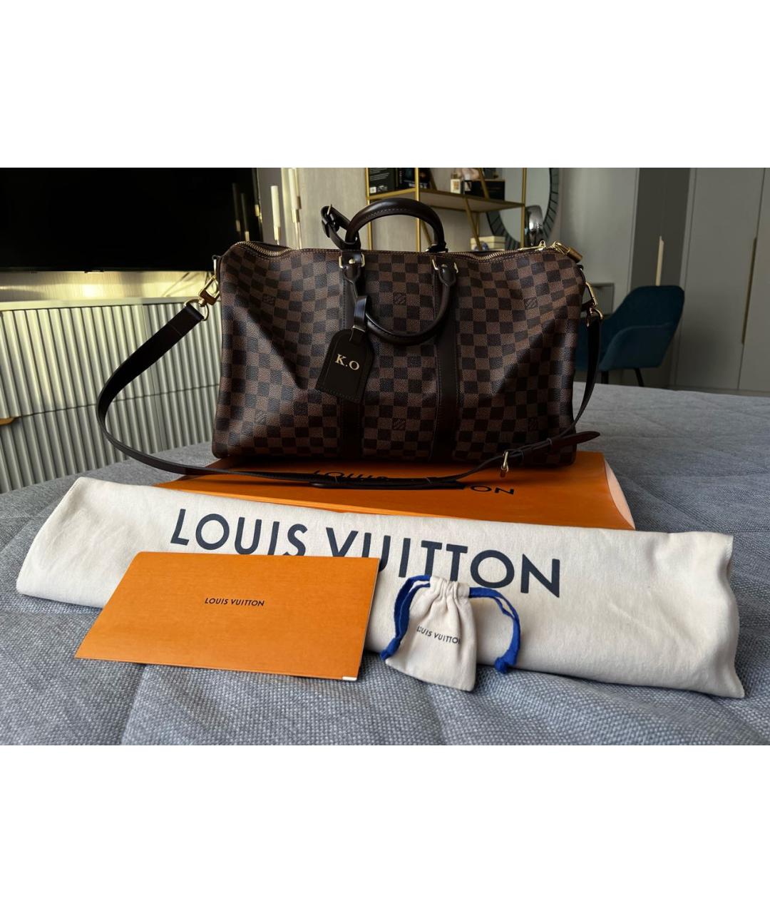 LOUIS VUITTON Коричневая дорожная/спортивная сумка, фото 5