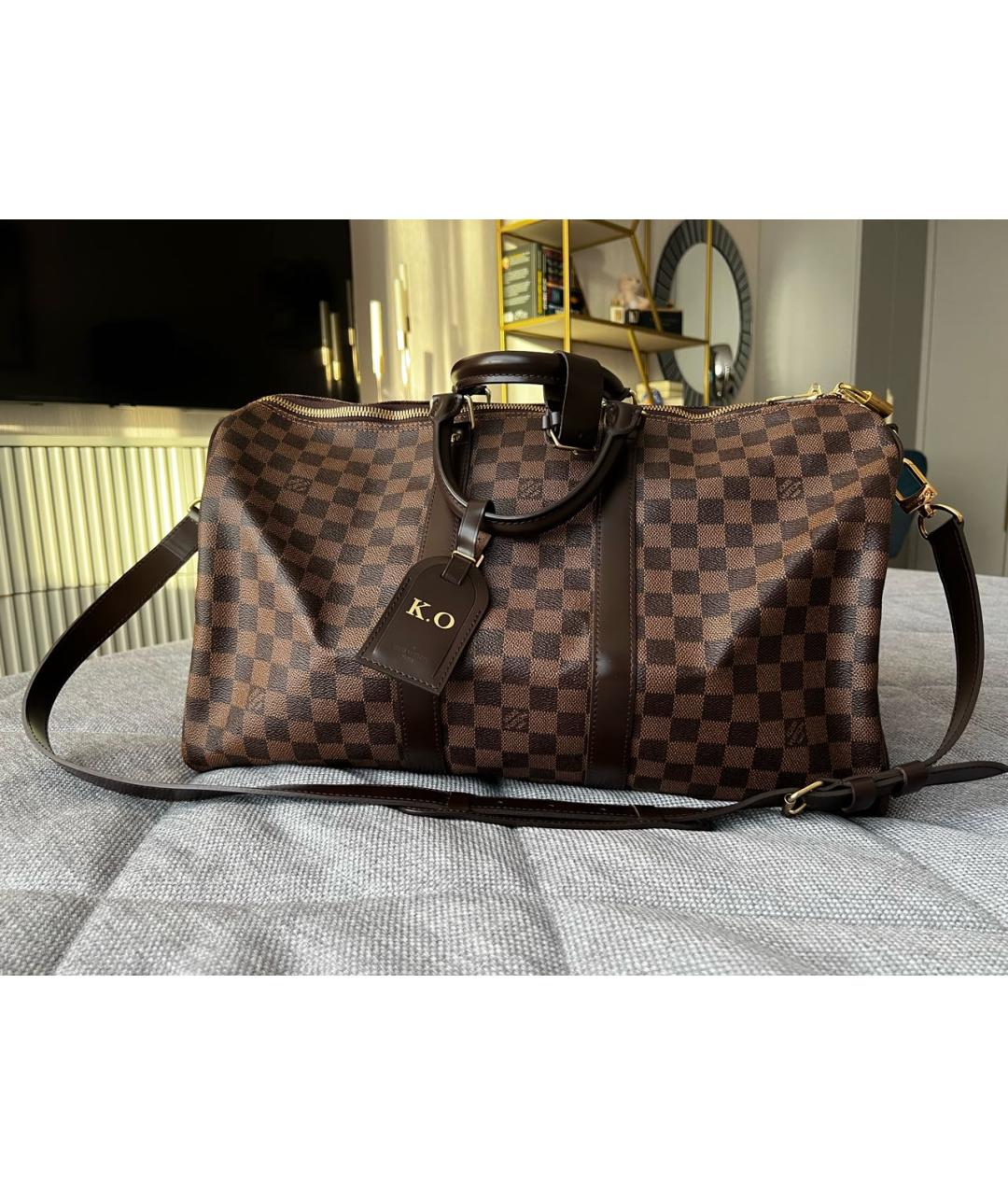 LOUIS VUITTON Коричневая дорожная/спортивная сумка, фото 9