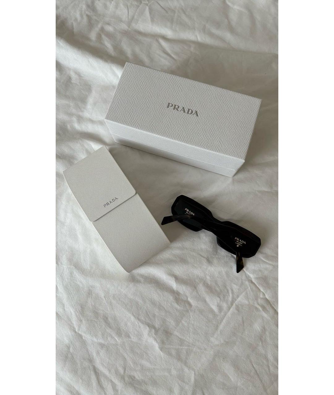 PRADA Коричневые солнцезащитные очки, фото 2