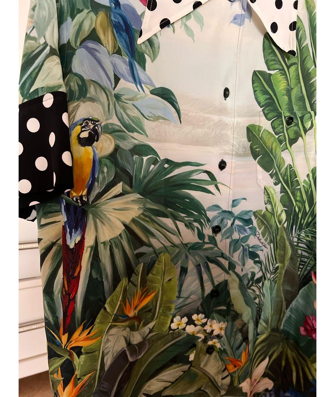 DOLCE&GABBANA Мульти шелковая рубашка, фото 4