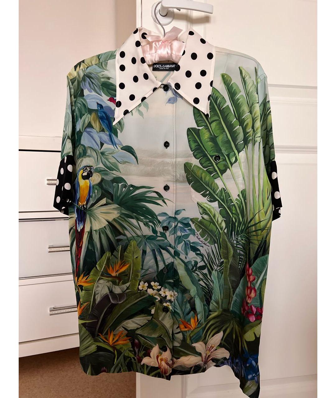 DOLCE&GABBANA Мульти шелковая рубашка, фото 8