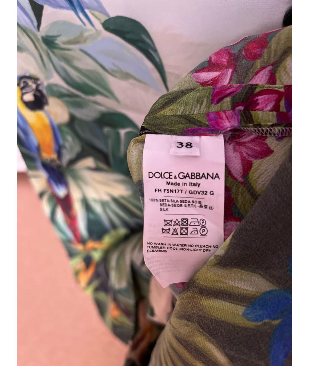 DOLCE&GABBANA Мульти шелковая рубашка, фото 6