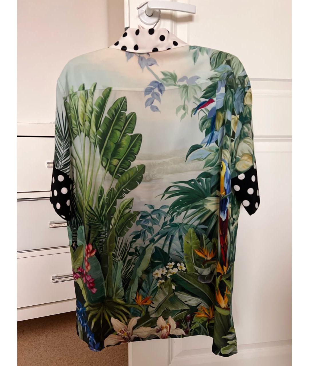 DOLCE&GABBANA Мульти шелковая рубашка, фото 2