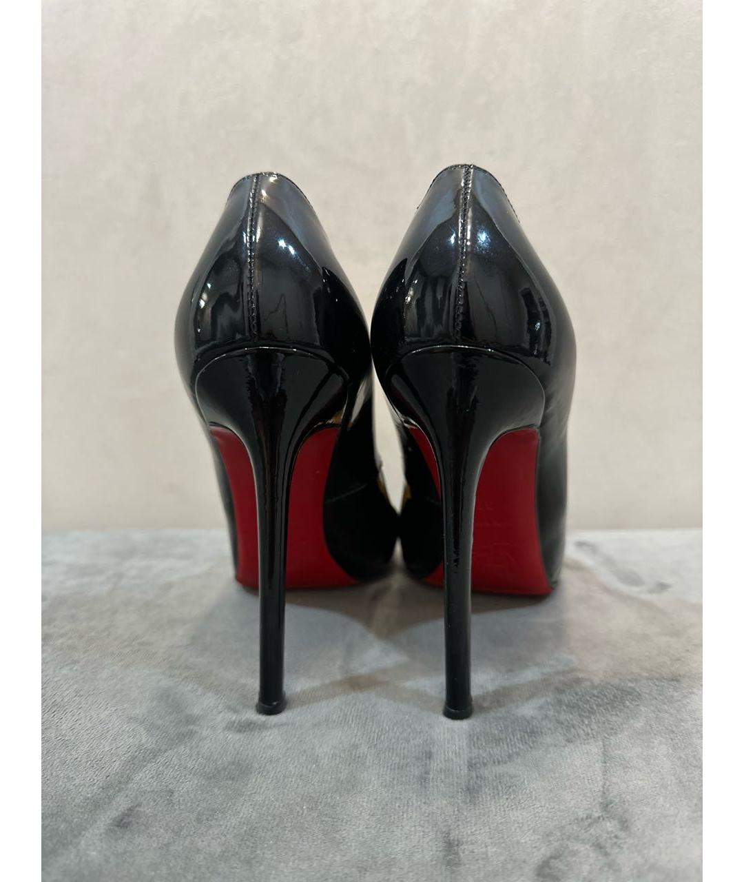 CHRISTIAN LOUBOUTIN Черные туфли из лакированной кожи, фото 4