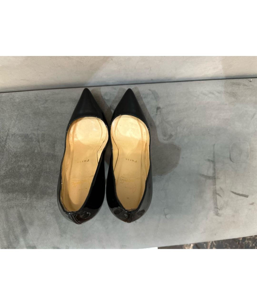 CHRISTIAN LOUBOUTIN Черные туфли из лакированной кожи, фото 3