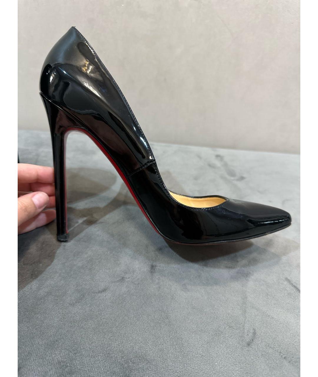 CHRISTIAN LOUBOUTIN Черные туфли из лакированной кожи, фото 7