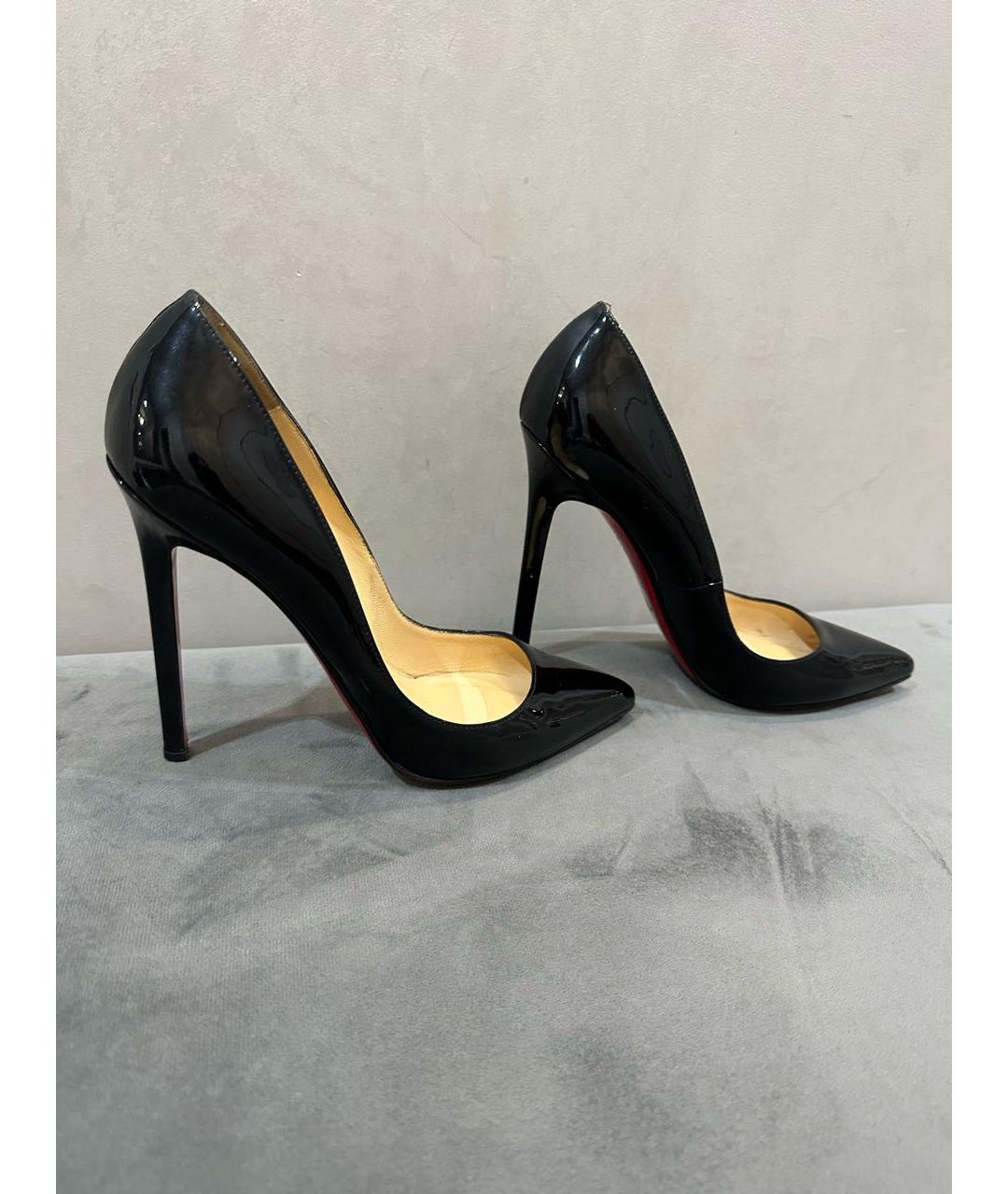 CHRISTIAN LOUBOUTIN Черные туфли из лакированной кожи, фото 9