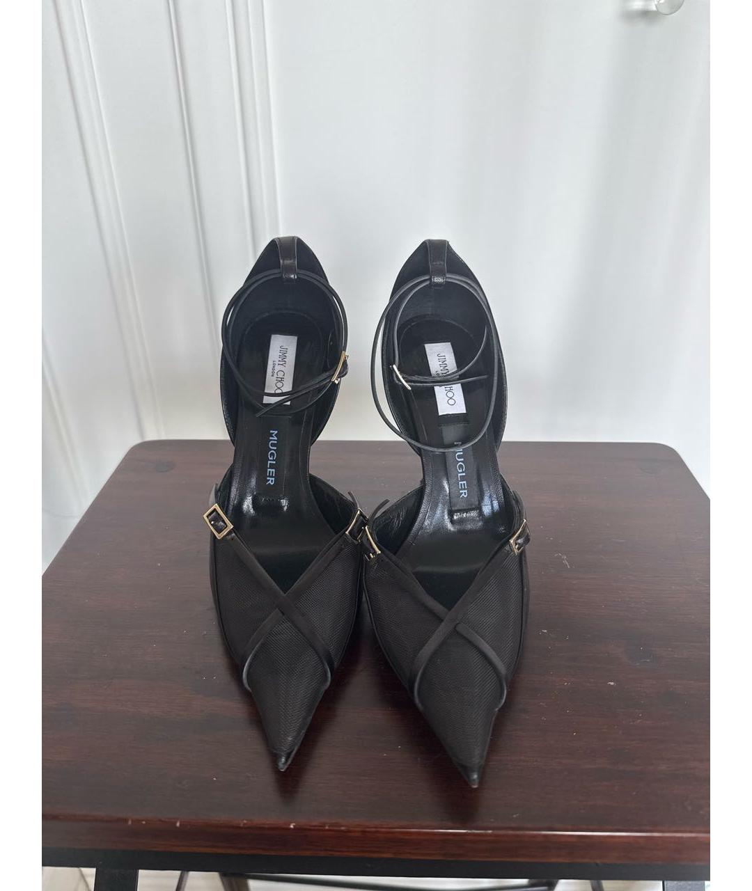 JIMMY CHOO Черные кожаные туфли, фото 2