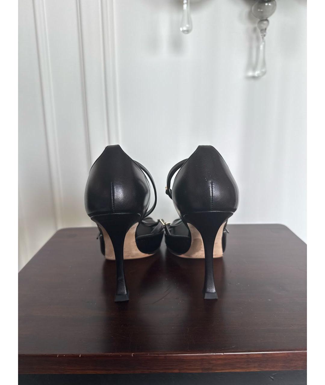 JIMMY CHOO Черные кожаные туфли, фото 4