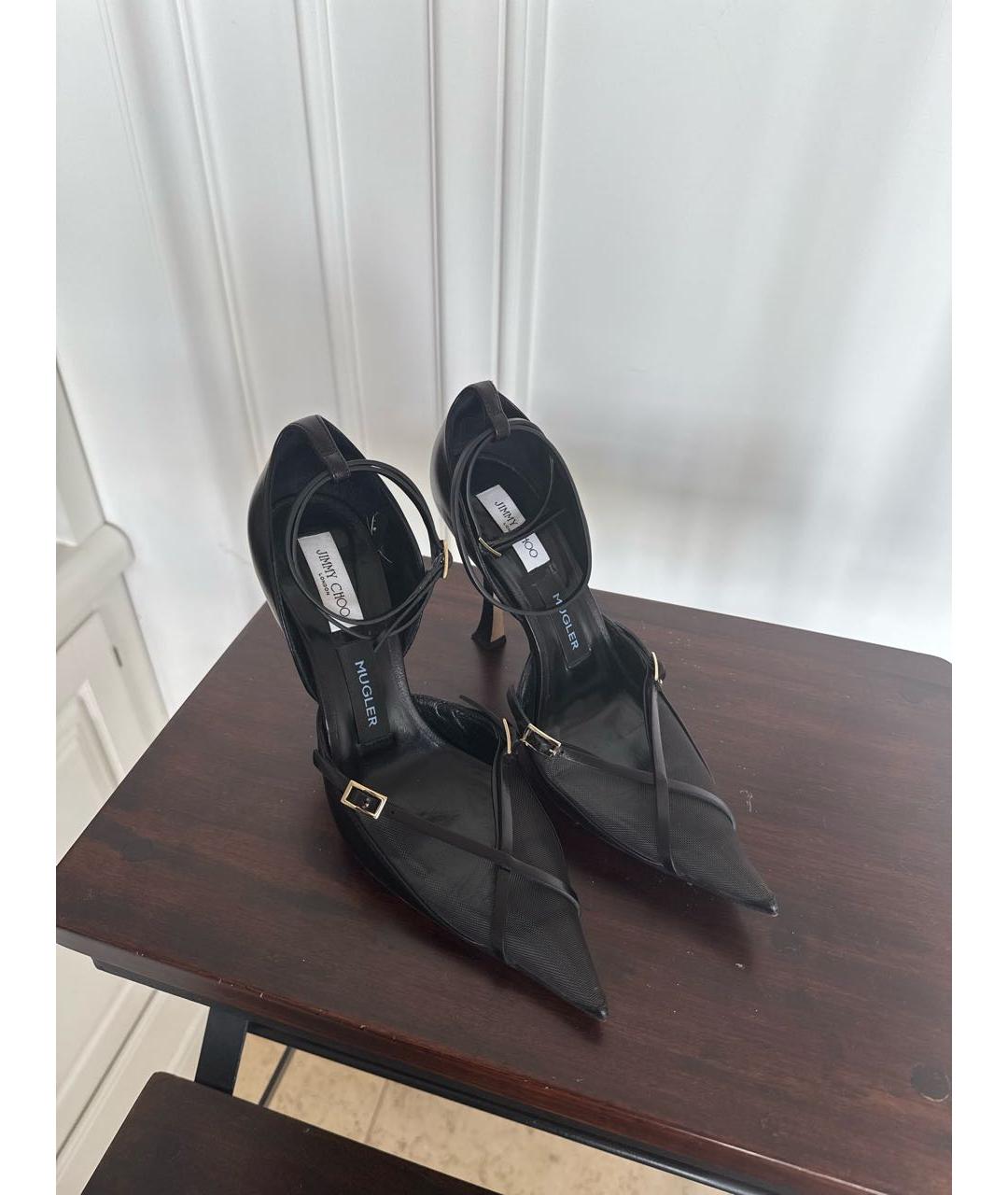 JIMMY CHOO Черные кожаные туфли, фото 5
