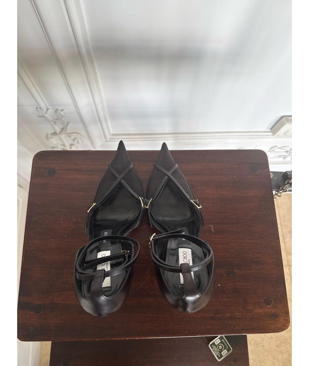 JIMMY CHOO Черные кожаные туфли, фото 3