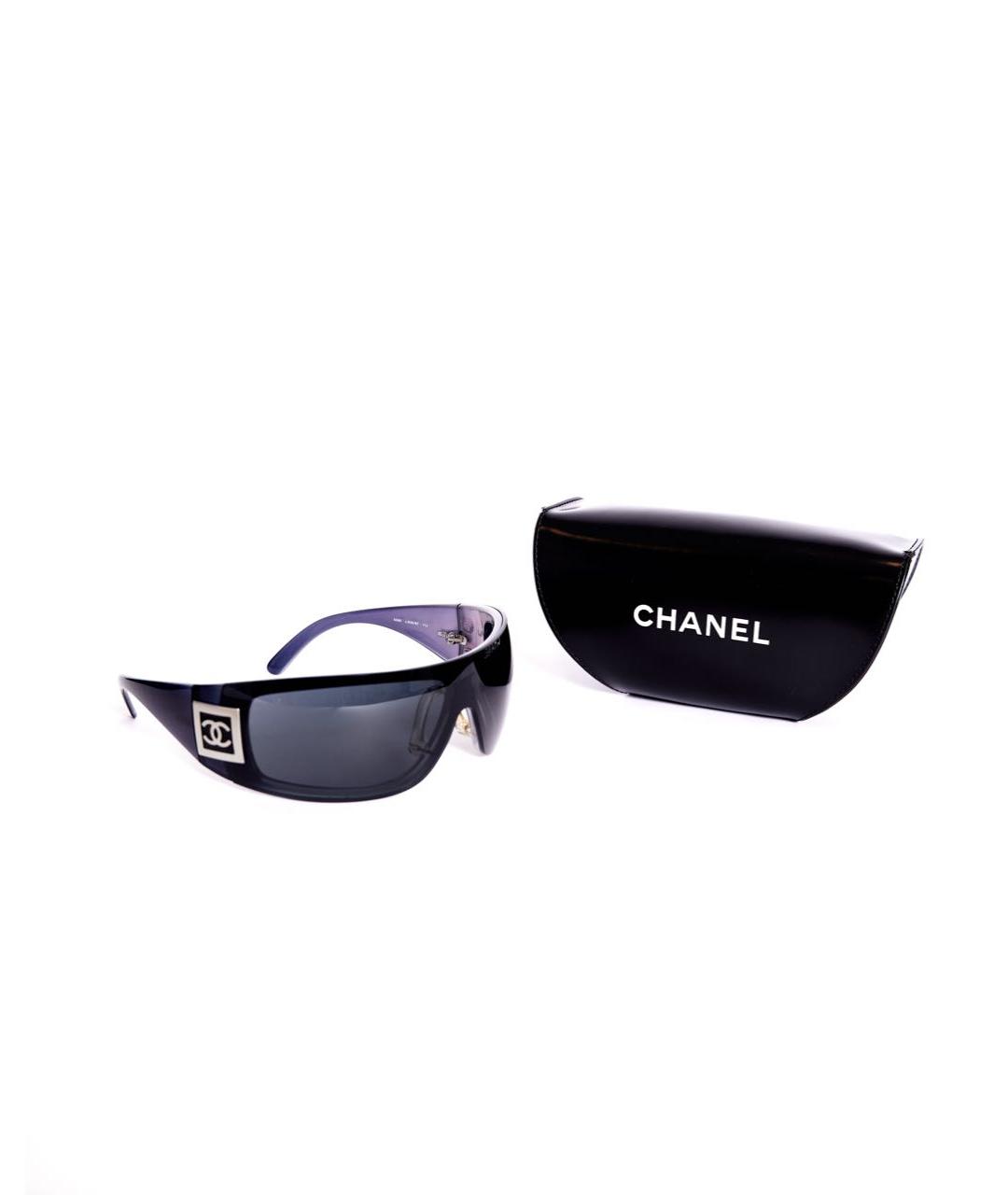 CHANEL Фиолетовые пластиковые солнцезащитные очки, фото 3