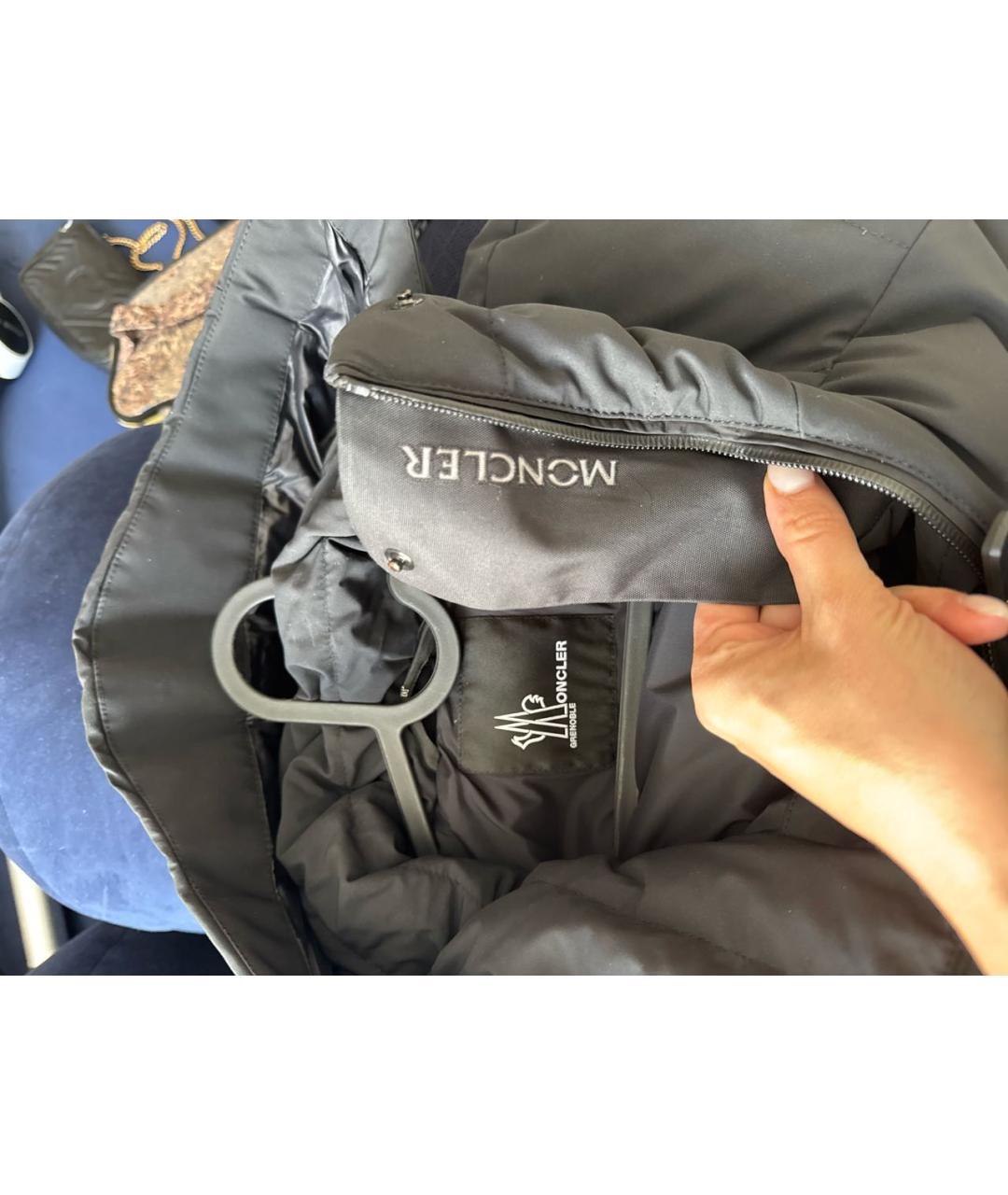 MONCLER Черная полиамидовая куртка, фото 3