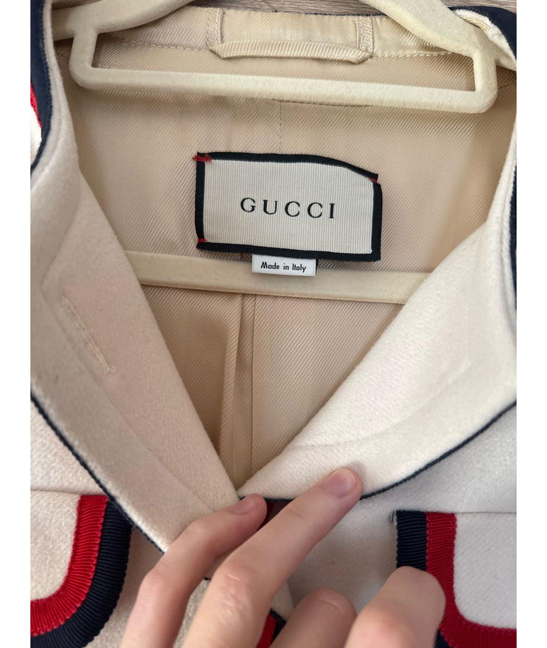 GUCCI Бежевое шерстяное пальто, фото 4