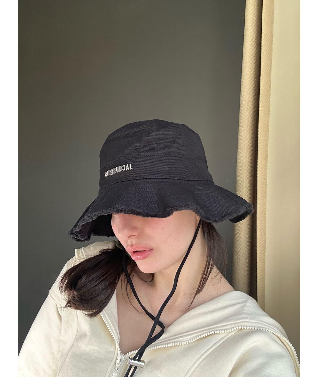 JACQUEMUS Черная хлопковая панама, фото 8