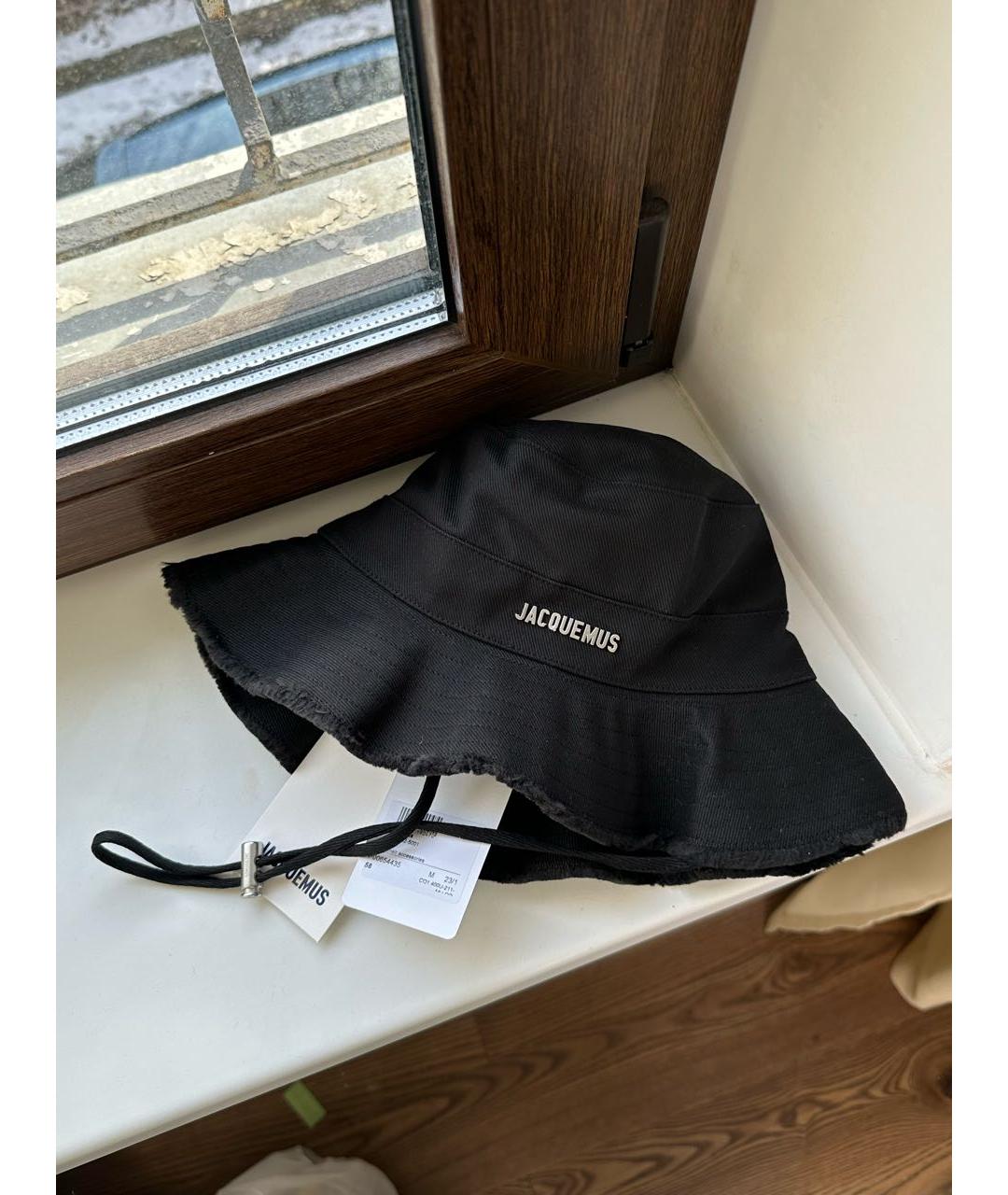 JACQUEMUS Черная хлопковая панама, фото 2