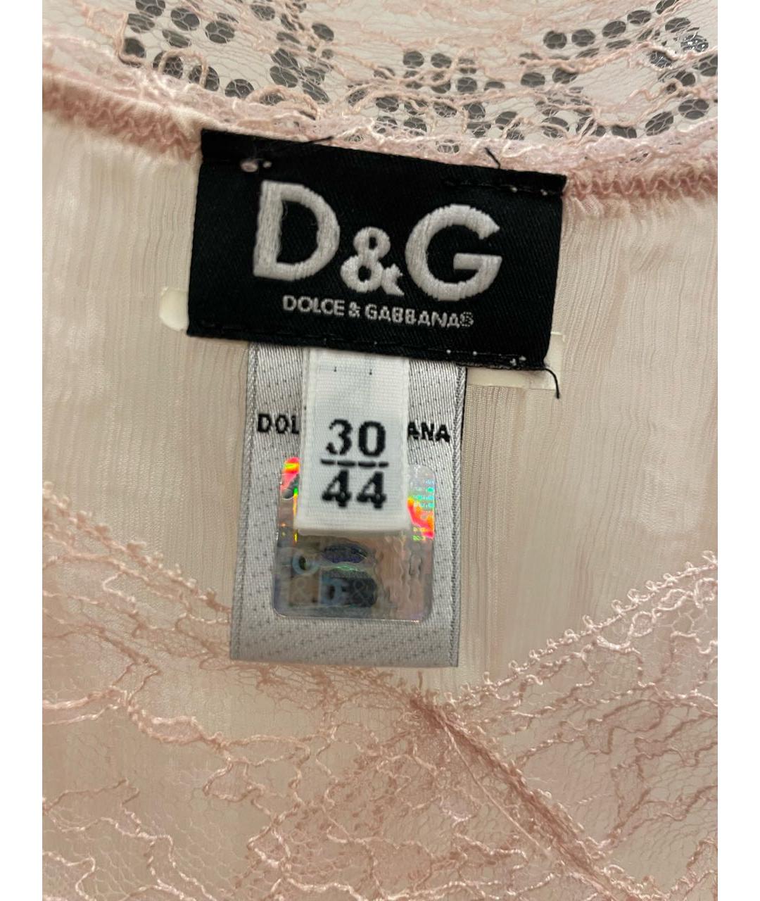 DOLCE&GABBANA Бежевая шифоновая блузы, фото 3