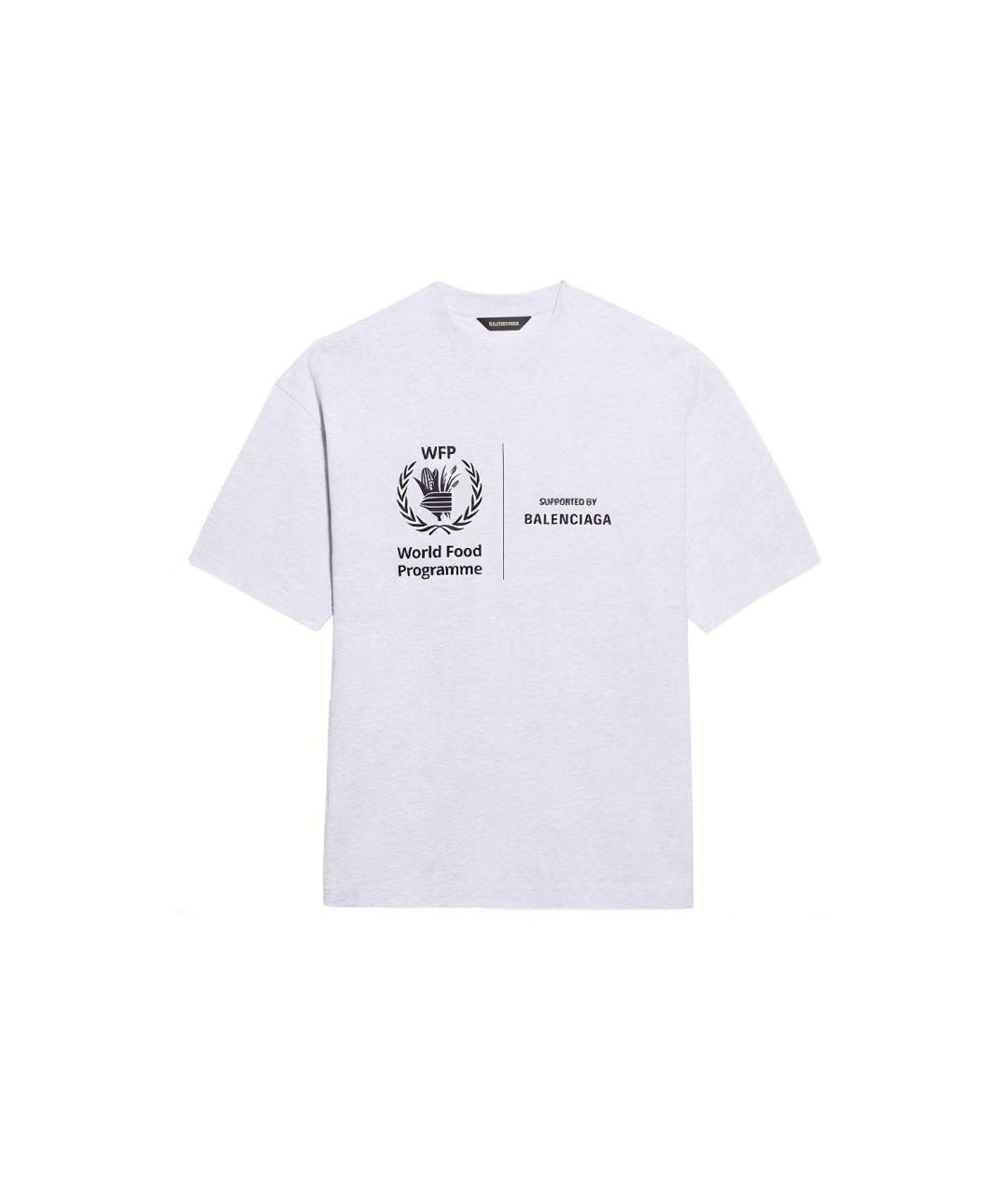 BALENCIAGA Белая хлопковая футболка, фото 1