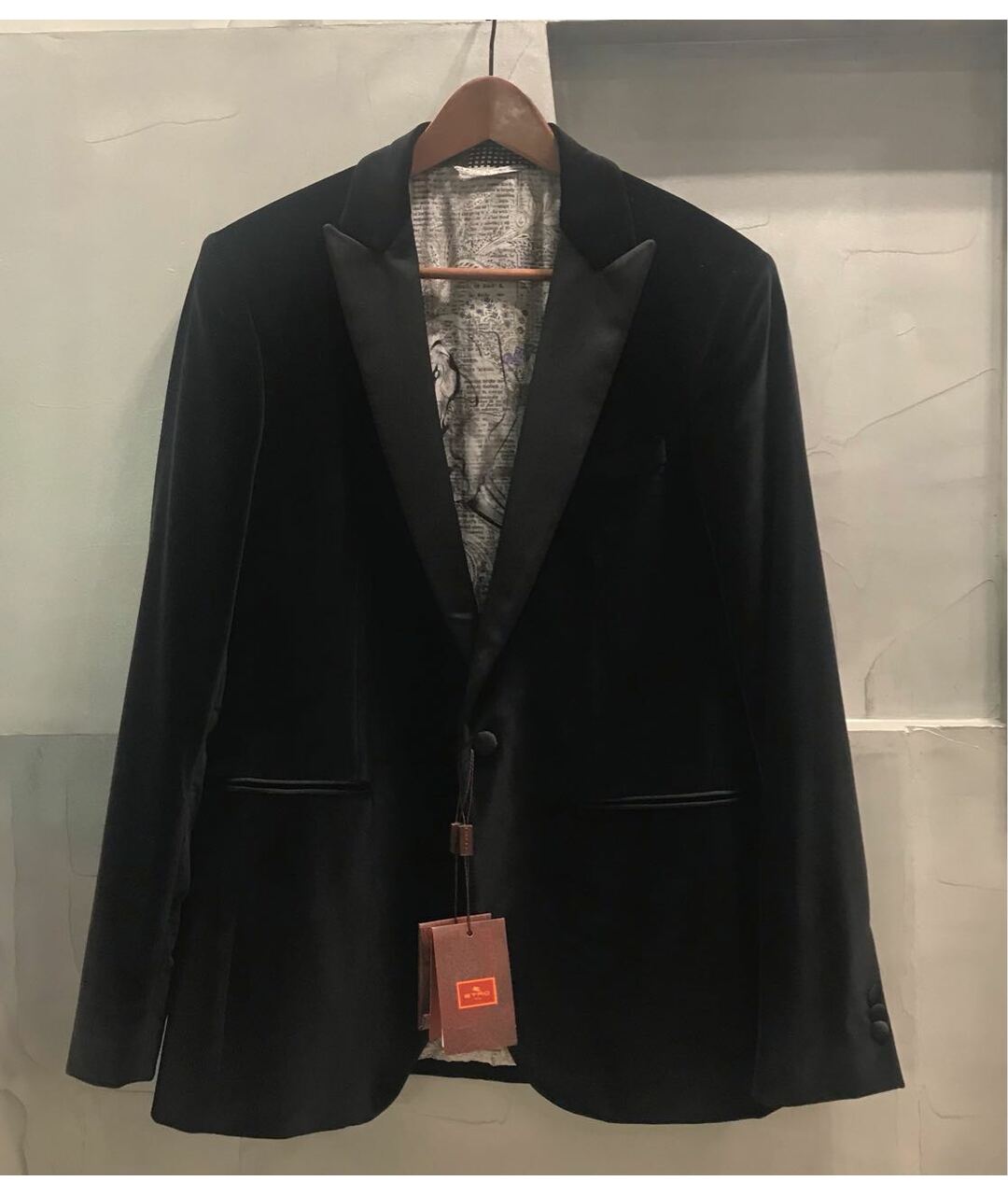 ETRO Черный бархатный пиджак, фото 9