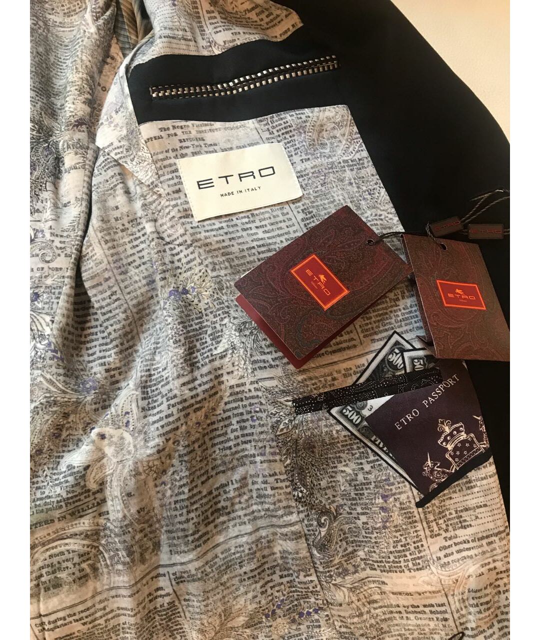 ETRO Черный бархатный пиджак, фото 7