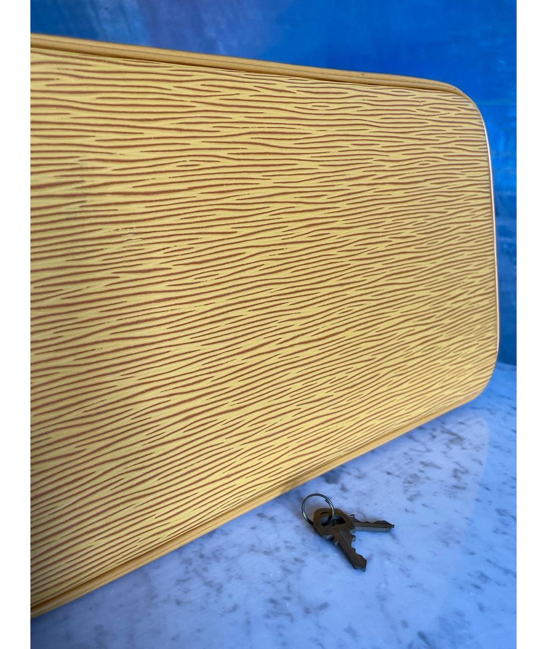 LOUIS VUITTON Желтая кожаная сумка с короткими ручками, фото 6