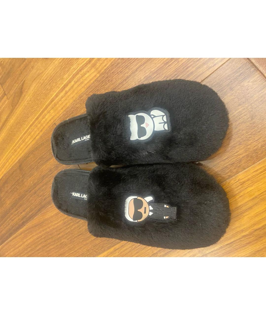 KARL LAGERFELD Черные мюли, фото 5