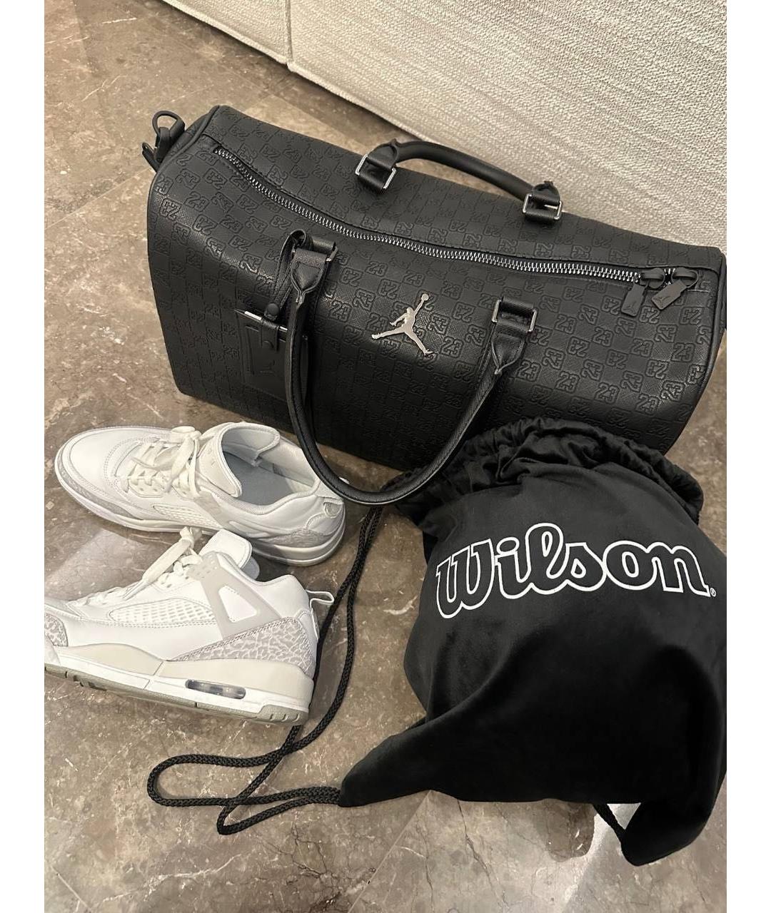 JORDAN Черная дорожная/спортивная сумка, фото 7