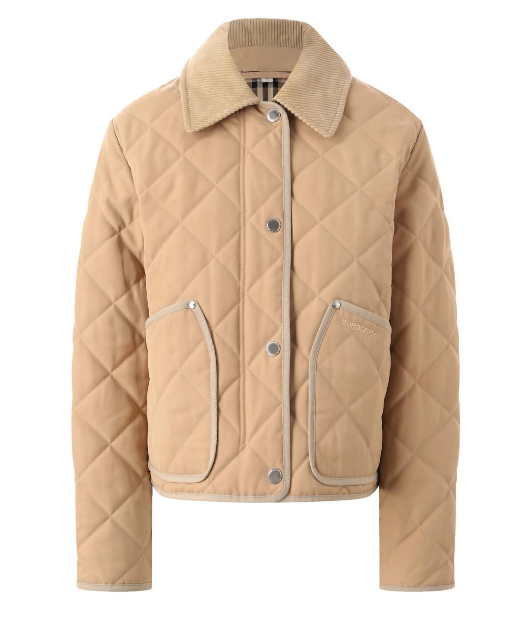 BURBERRY Бежевая полиэстеровая куртка, фото 1
