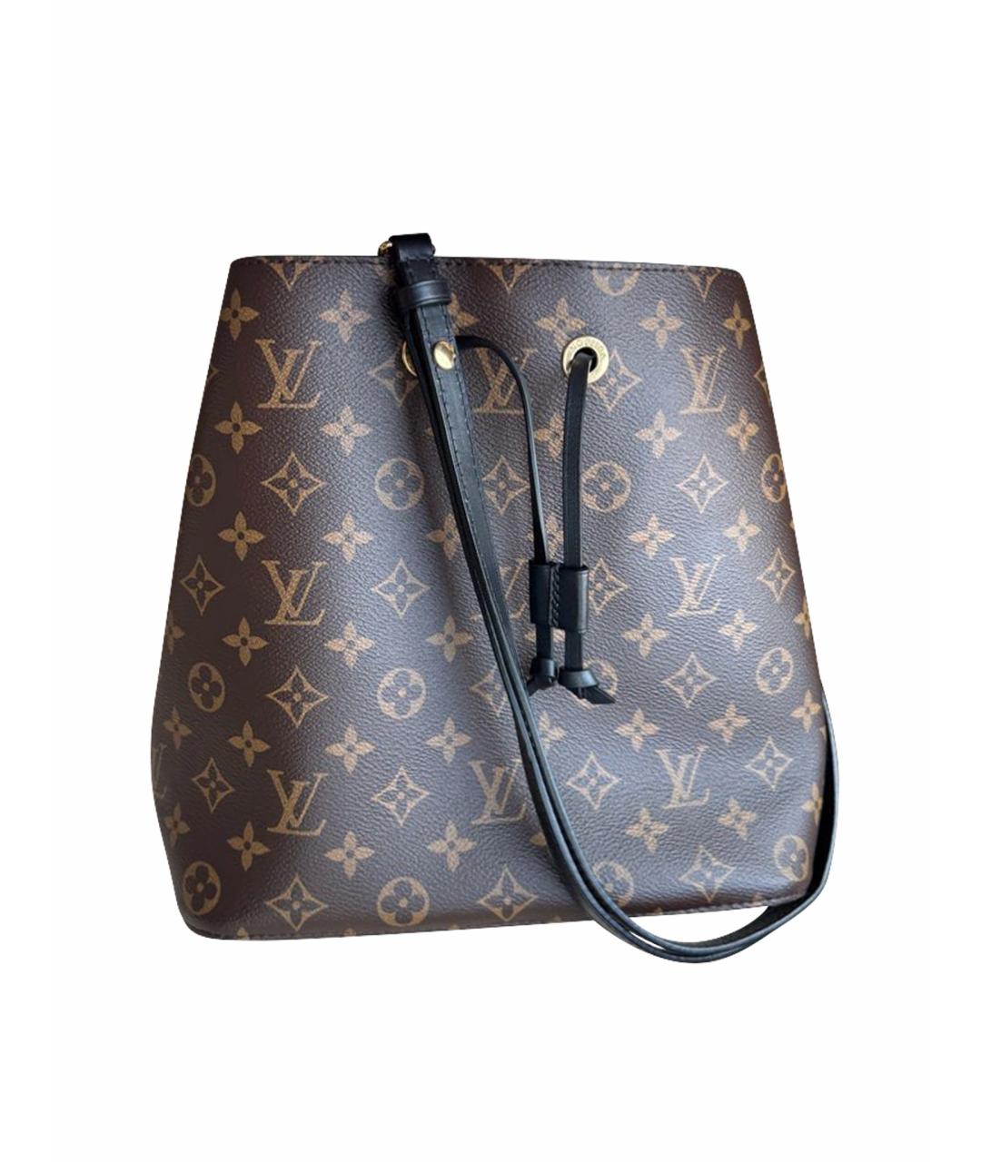 LOUIS VUITTON Коричневая кожаная сумка тоут, фото 1