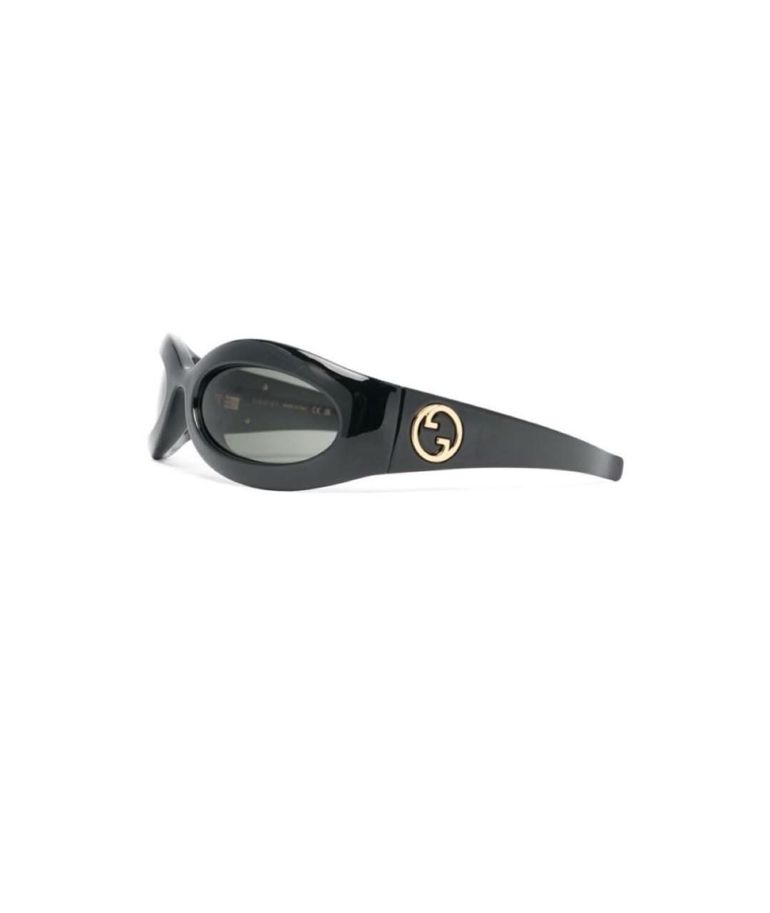 GUCCI Черные пластиковые солнцезащитные очки, фото 3