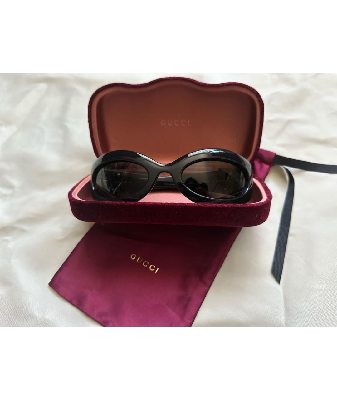 GUCCI Черные пластиковые солнцезащитные очки, фото 6