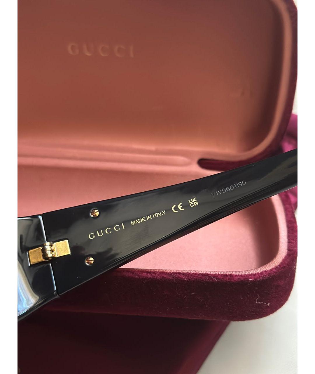 GUCCI Черные пластиковые солнцезащитные очки, фото 8