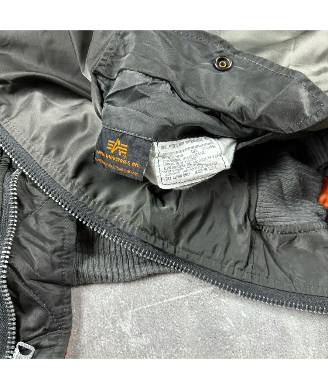 ALPHA INDUSTRIES Хаки полиэстеровая куртка, фото 7