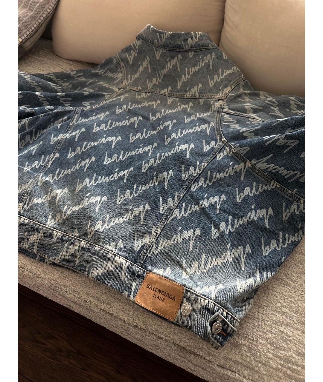 BALENCIAGA Синяя деним куртка, фото 2