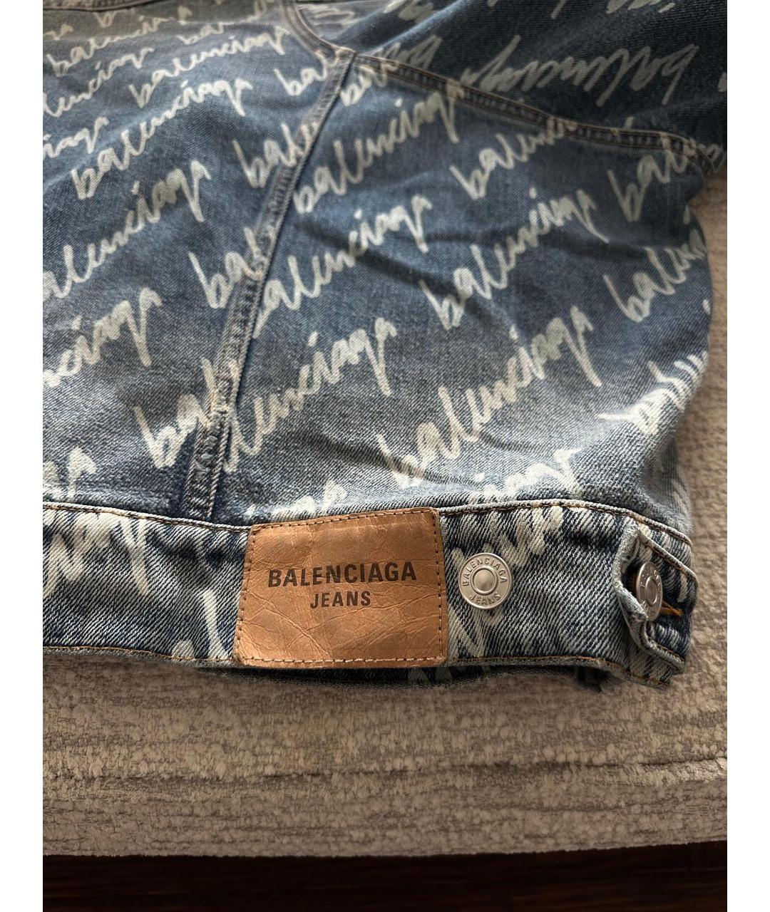 BALENCIAGA Синяя деним куртка, фото 4