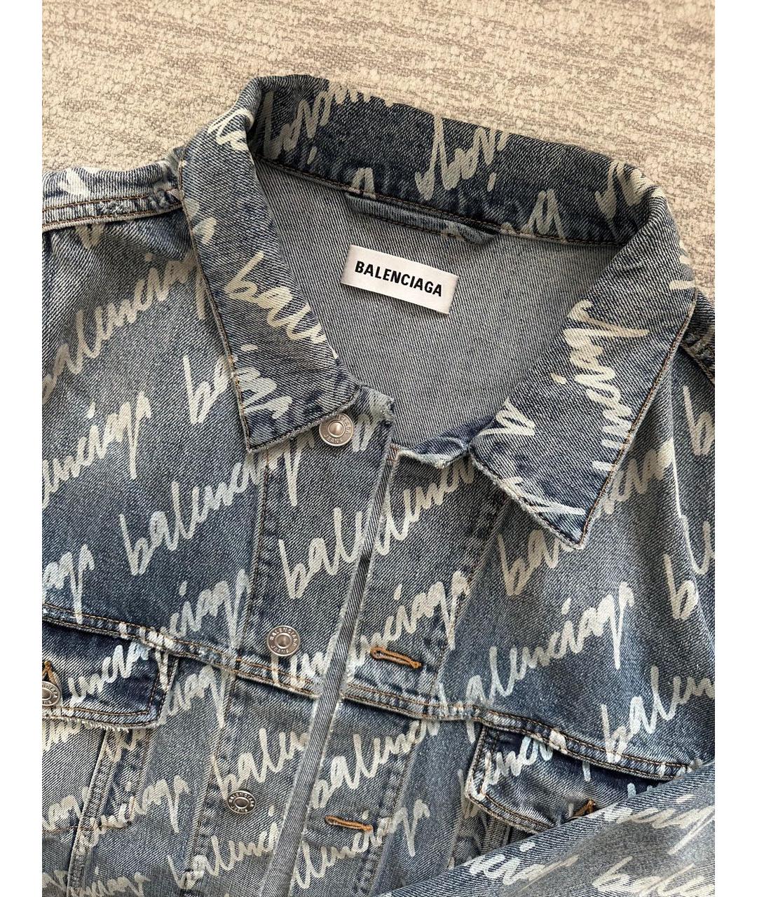 BALENCIAGA Синяя деним куртка, фото 3