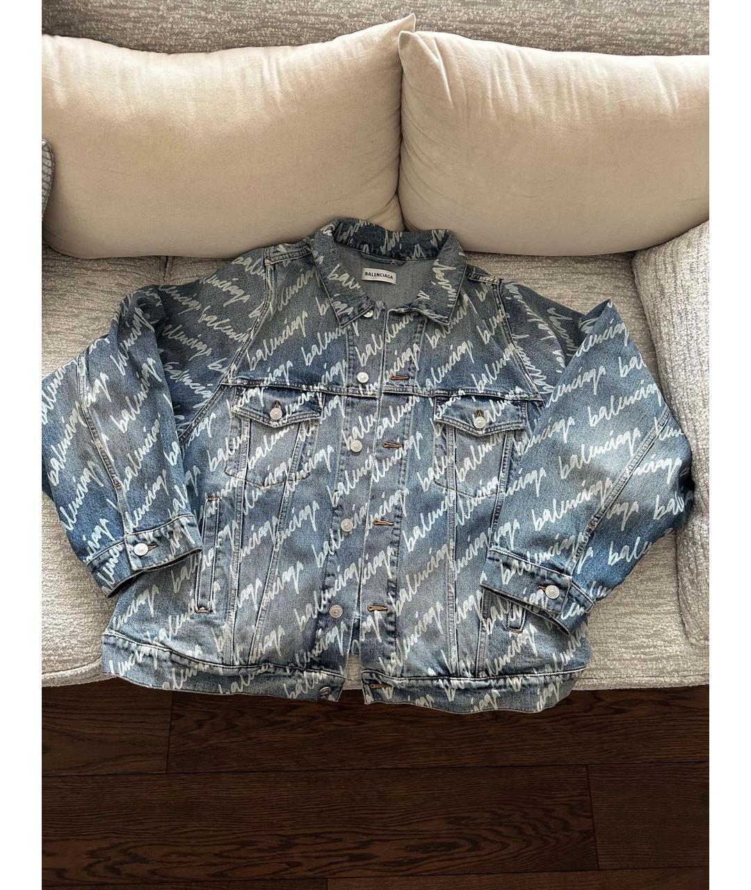 BALENCIAGA Синяя деним куртка, фото 9