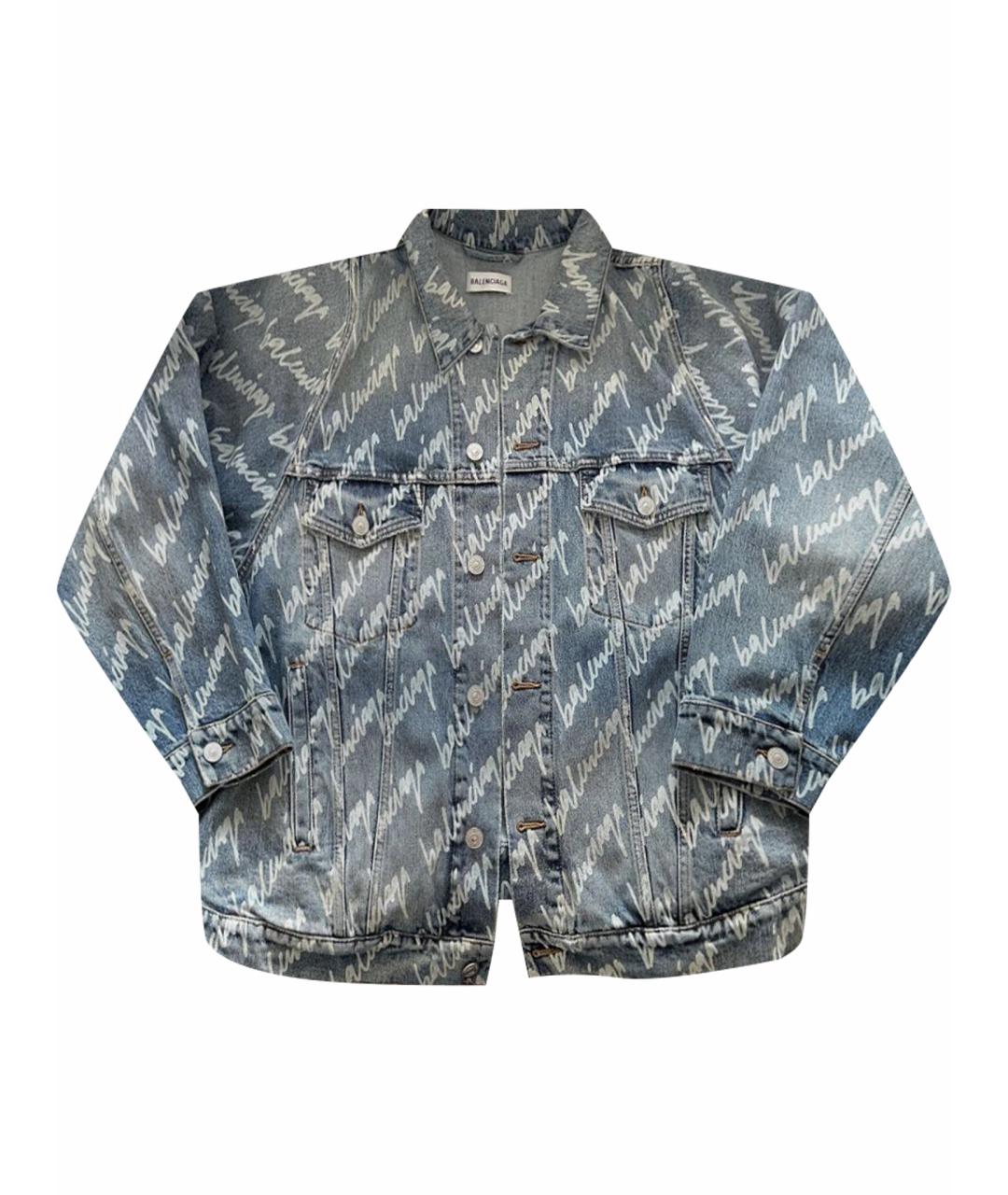 BALENCIAGA Синяя деним куртка, фото 1