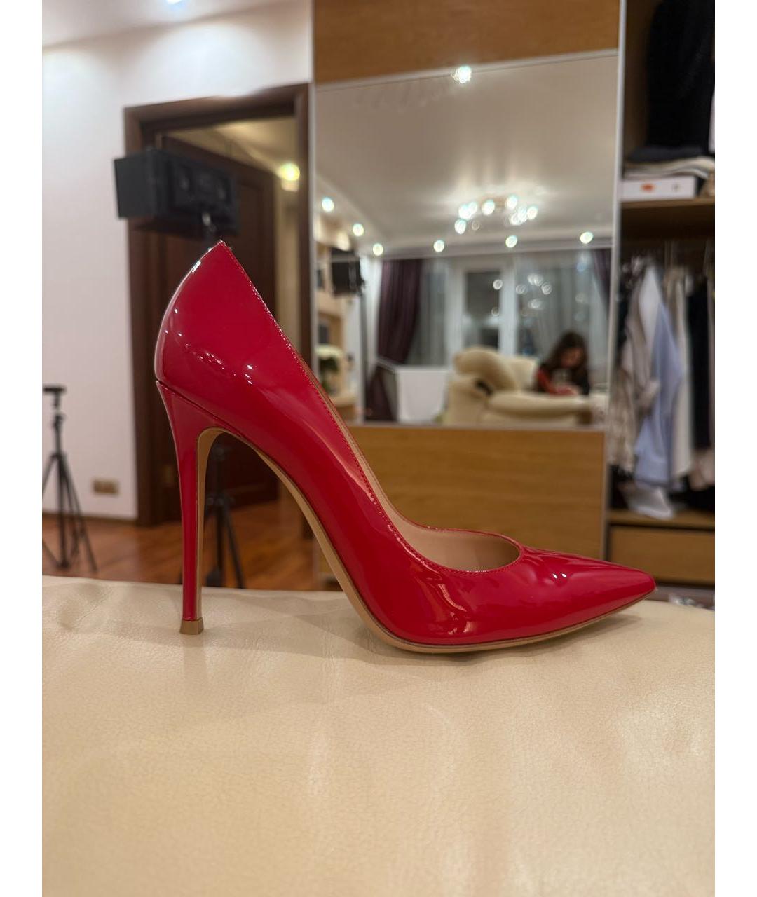 GIANVITO ROSSI Красные туфли из лакированной кожи, фото 5